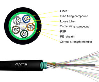 کابل زرهی فیبر نوری Conduit 7.0 8.0 برای استفاده در فضای باز G652D GYTS 24 48B1.3