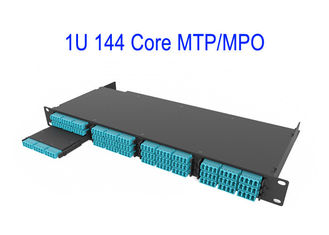 1U 144 Core فیبر نوری MTP MPO Patch Cord OM4 12 Core Boxes Magenta Low Loss 0.3dB