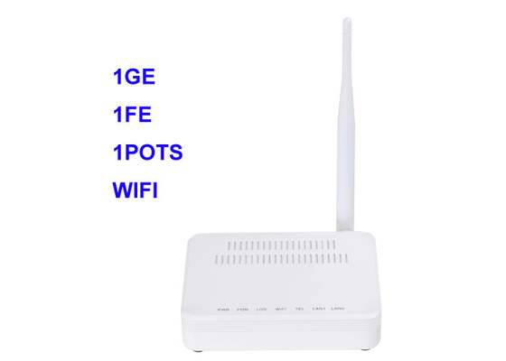 شبکه فیبر ONT Gigabit ONU دستگاه GEPON 1Ge 1 FE 1 Pots WIFI 802.11b/G/N XPON