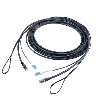 کابل شبکه KEXINT LC Duplex CAT6 UTP ADD 2 Core Photoelectric Composite Cable