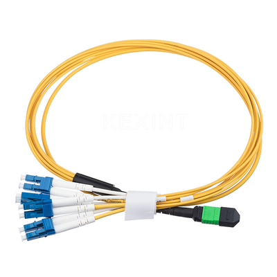 8 هسته فیبر نوری وصله کابل MPO MTP به LC Duplex Breakout Cable