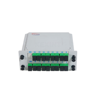 رنگی PLC Splitter 1X16 Fiber Separation SC APC Assette Type
