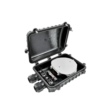 2 پورت بسته شدن فیبر نوری ضد آب ضد UV ضد آب در فضای باز FTTH IP68 6-96 هسته