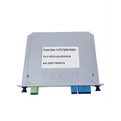 1x3 SC UPC LGX Splitter نوری PLC تک حالته با فقدان درج کم نوع کارت با اندازه کوچک