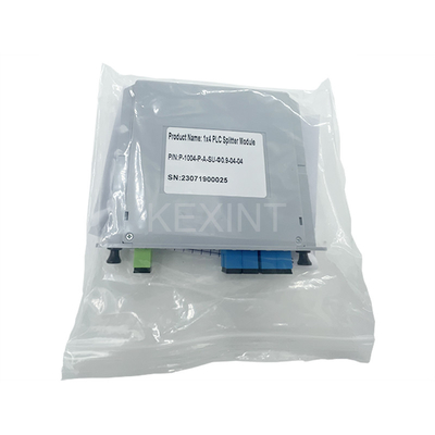 جداکننده نوری نوع کارت PLC KEXINT FTTH LGX 1x4 SC UPC G657A1 تقسیم کننده فیبر نوری PLC