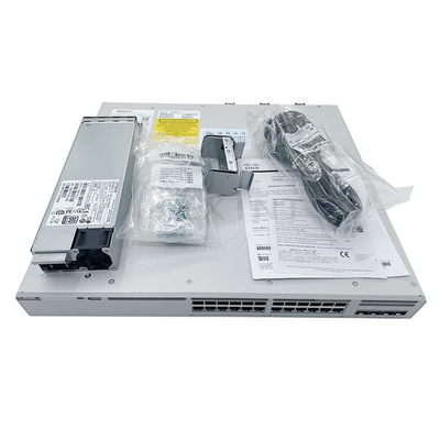 سوئیچ شبکه 24 پورت POE 4x10G C9300L C9300L-24P-4X-E ​​برای امنیت / اینترنت اشیا / ابر