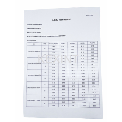 Uniboot 2.0mm 2 متر کابل های پیچ تک حالت G657A2 LSZH MDC-MDC / UPC