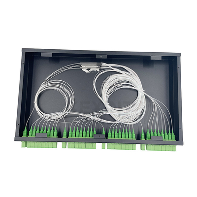 KEXINT 4 X 8 SC APC فیبر نوری PLC Splitter 1U ODF 19 اینچ رف پنل پیچ فیبر نوری