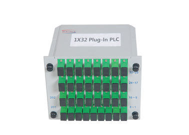 شکاف فیبر نوری SC APC 1×32 تک حالته طراحی فشرده کم PDL