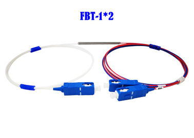 FBT 1×2 کوپلر فیبر نوری WDM Mini 0.9 50/50 SC APC Connector 1310 1490 1550