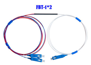 FBT 1×2 کوپلر فیبر نوری WDM Mini 0.9 50/50 SC APC Connector 1310 1490 1550