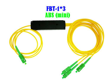 شبکه کوچک نوری WDM 1×3 فیبر SC APC کانکتور ABS قابلیت اطمینان بالا
