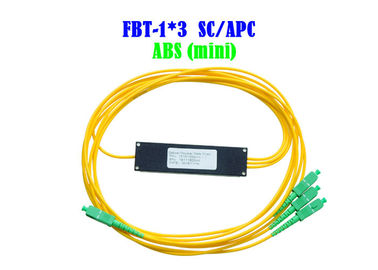 شبکه کوچک نوری WDM 1×3 فیبر SC APC کانکتور ABS قابلیت اطمینان بالا