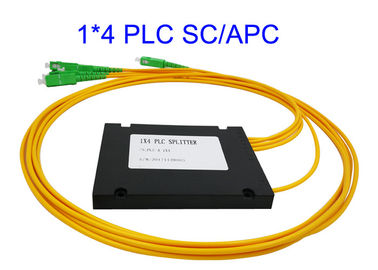 1x4 فیبر نوری PLC شکاف، FTTH ABS PLC شکاف 3.0 1260 نانومتر تا 1650 نانومتر طول موج