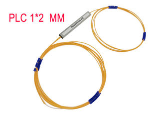 چند حالته 1×2 فیبر نوری PLC Splitter 50/125 0.9 Hytrel Orange 850nm