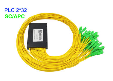 شکاف PLC فیبر نوری جعبه ABS 3.0mm G657A1 SC/APC 17.2dB افت ورودی G657A1