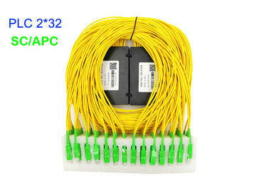 شکاف PLC فیبر نوری جعبه ABS 3.0mm G657A1 SC/APC 17.2dB افت ورودی G657A1