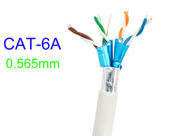 Cat6A Shielded Lan Electric Copper Cable FTP 23AWG High Speed ​​Network White Cat7 SFTP