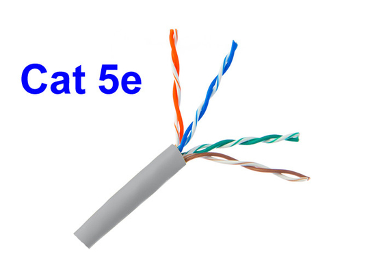 Cat5E UTP Network Copper Lan Cable Conductor 24 AWG 0.505mm حفاظت از محیط زیست