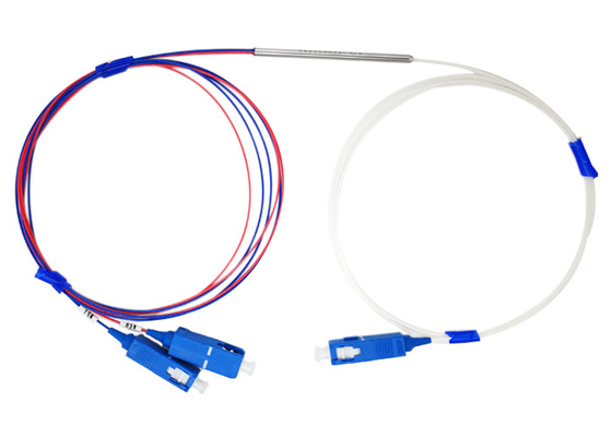 اتصال فیبر نوری WDM FBT 15/85 1×2 Mini 0.9 SC/UPC کوپلر 18 دسی بل
